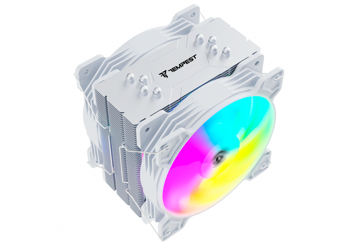 Tempest Cooler 4Pipes Blanc Ventilateur CPU RGB 2x120mm Blanc